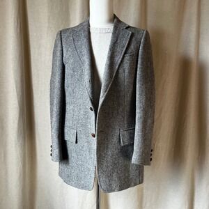 Vintage Stanley Blacker Harris Tweed Scottish Wool Sport Coat Blazer Medium